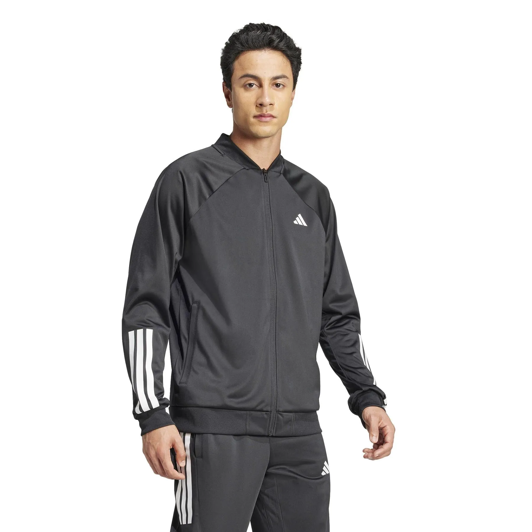 ADIDAS Mens 3 Stripe Knit Padel Jacket - Black