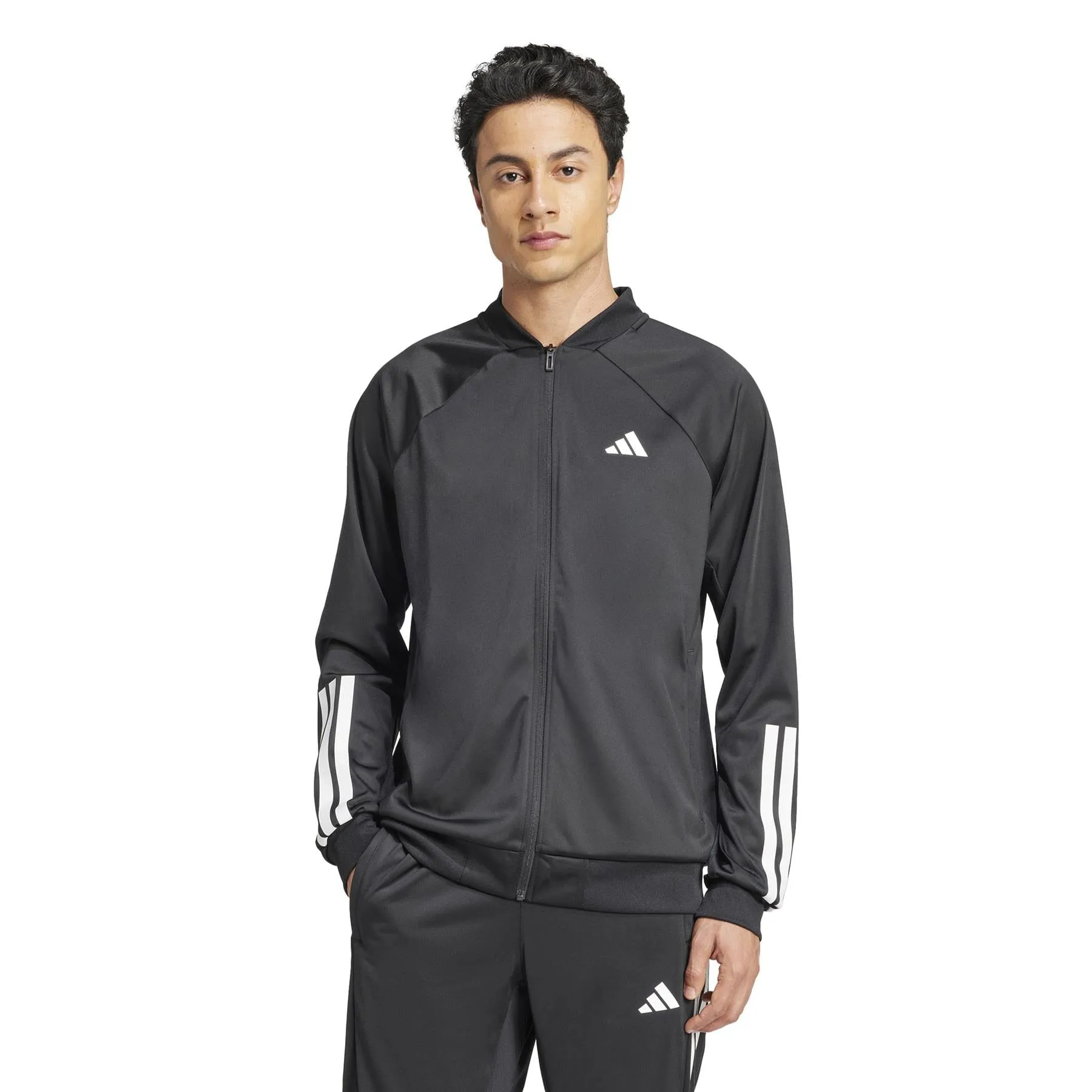 ADIDAS Mens 3 Stripe Knit Padel Jacket - Black