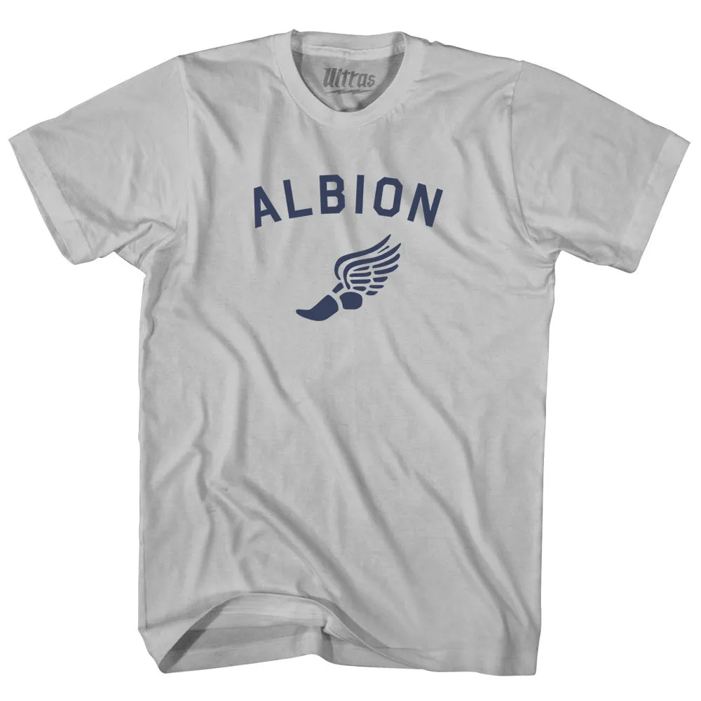 Albion Running Track Winged Foot-Adult Cotton T-shirt
