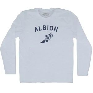 Albion Running Track Winged Foot-Adult Tri-Blend Long Sleeve T-shirt