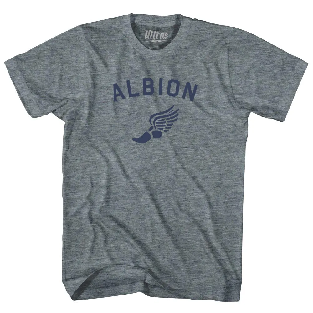 Albion Running Track Winged Foot-Youth Tri-Blend T-shirt