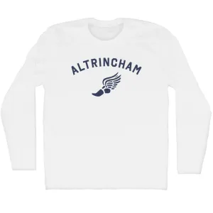 Altrincham Running Track Winged Foot Adult Cotton Long Sleeve T-shirt