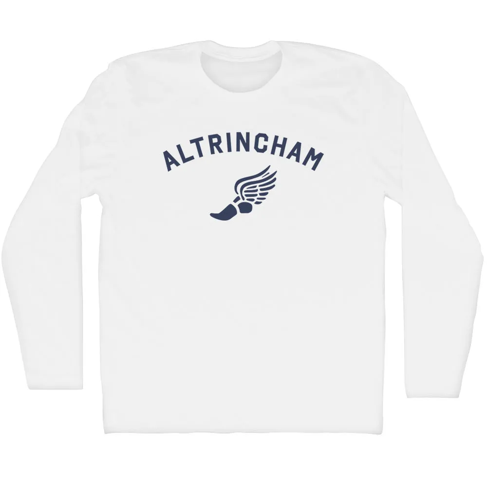 Altrincham Running Track Winged Foot Adult Cotton Long Sleeve T-shirt