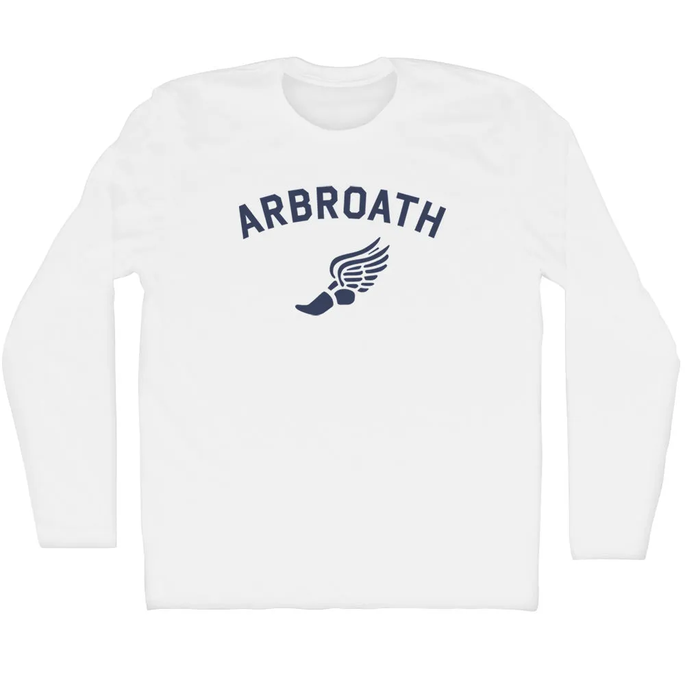 Arbroath Running Track Winged Foot Adult Cotton Long Sleeve T-shirt
