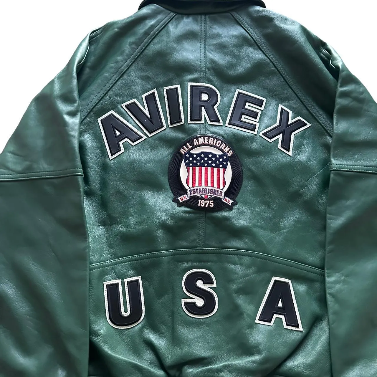 Avirex light weight sheep leather Varsity Jacket