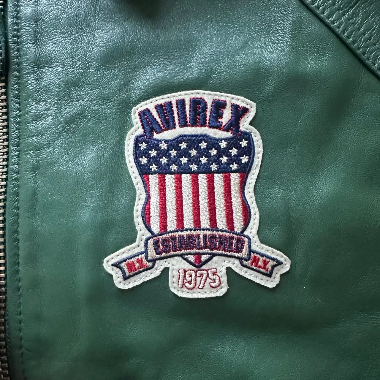 Avirex light weight sheep leather Varsity Jacket