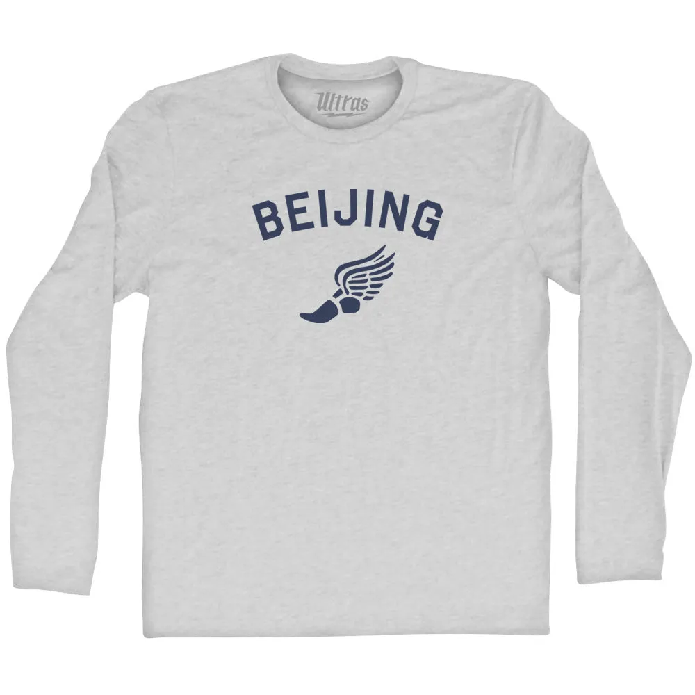 Beijing Running Track Winged Foot Adult Cotton Long Sleeve T-shirt