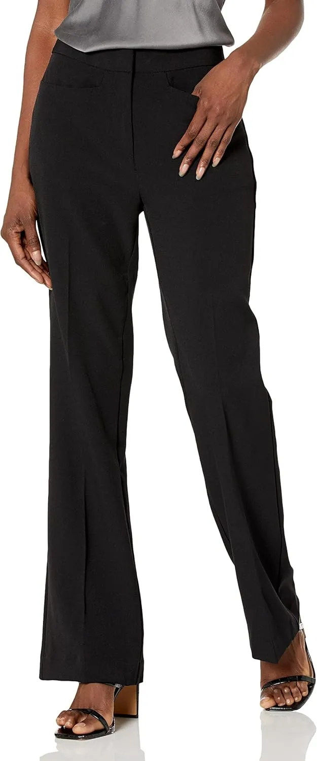 Calvin Klein Women's Work Wear Crepe High Waist Wide Leg Pants (Standard and Plus Size)