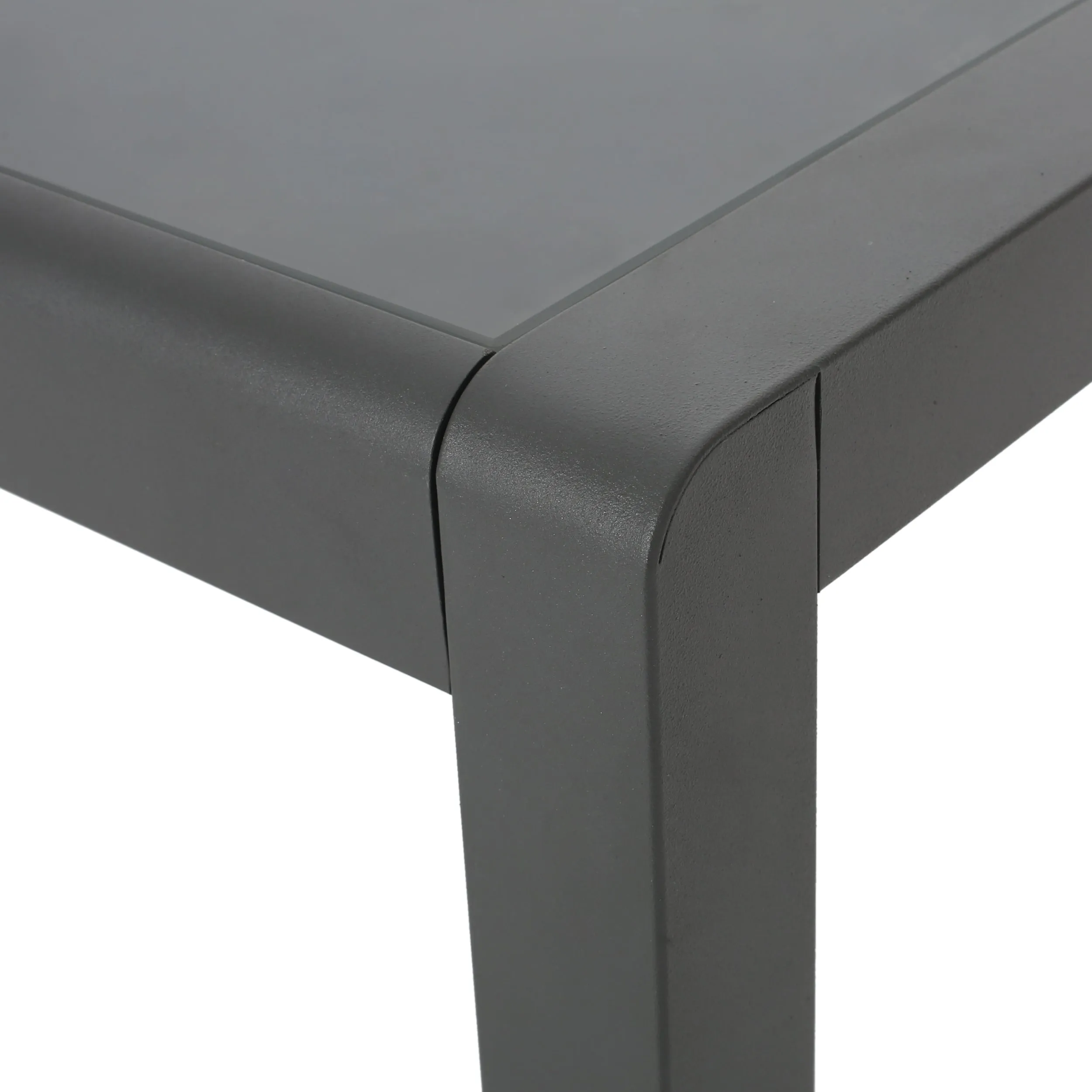 Cherie Outdoor Modern 6 Seater Aluminum Dining Set