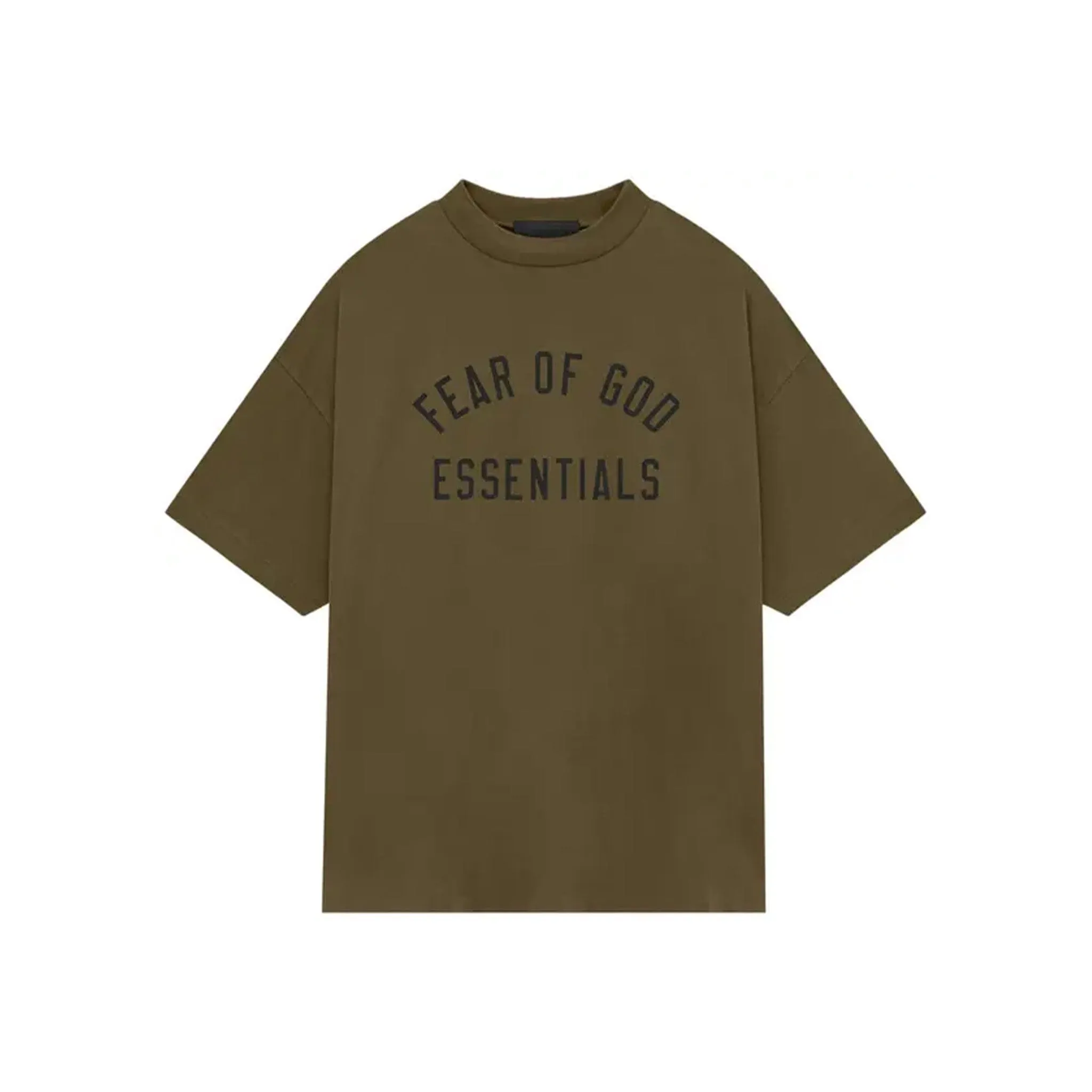 Fear of God Essentials Jersey Crewneck Tee Olive Men's (FW24)
