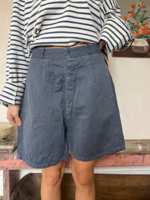French Faded Workwear Shorts #4