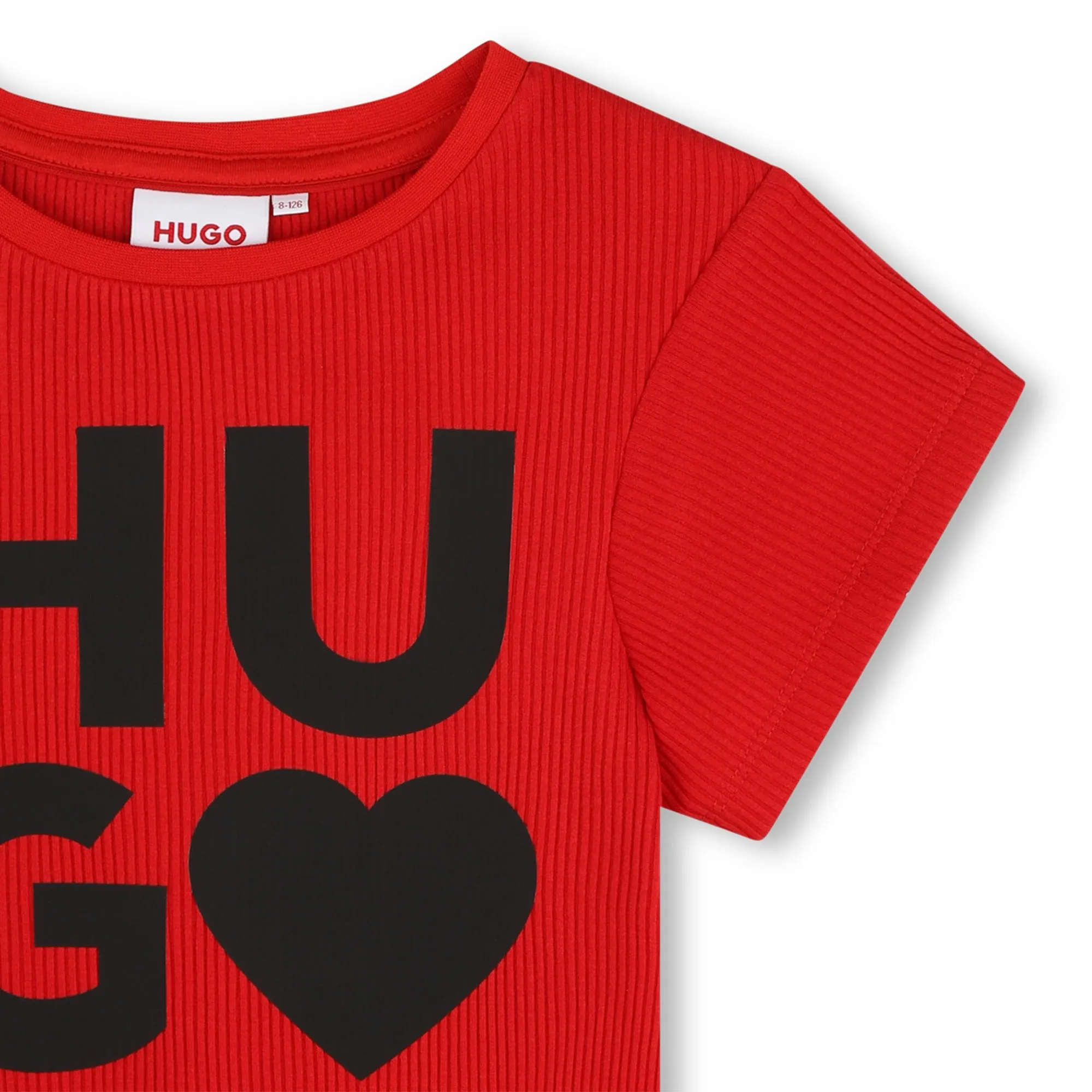 Hugo Kids Girls Short Sleeve T-Shirt - Red