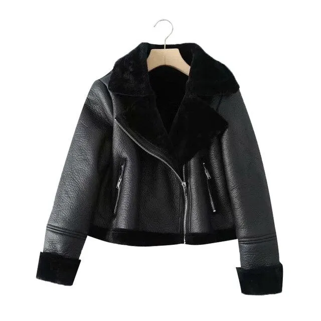 LEATHER BIKER JACKET