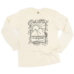Motherhood is a Gift of Growth - Design a Shirt Drawing Contest Winner - LONG SLEEVE COMFORT COLORS TEE
