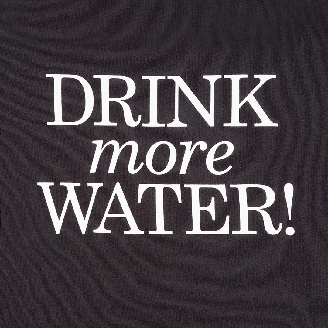 NEW DRINK MORE WATER HOODIE FADED BLACK