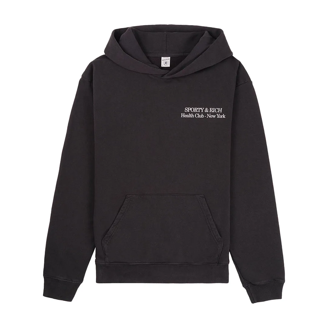 NEW DRINK MORE WATER HOODIE FADED BLACK