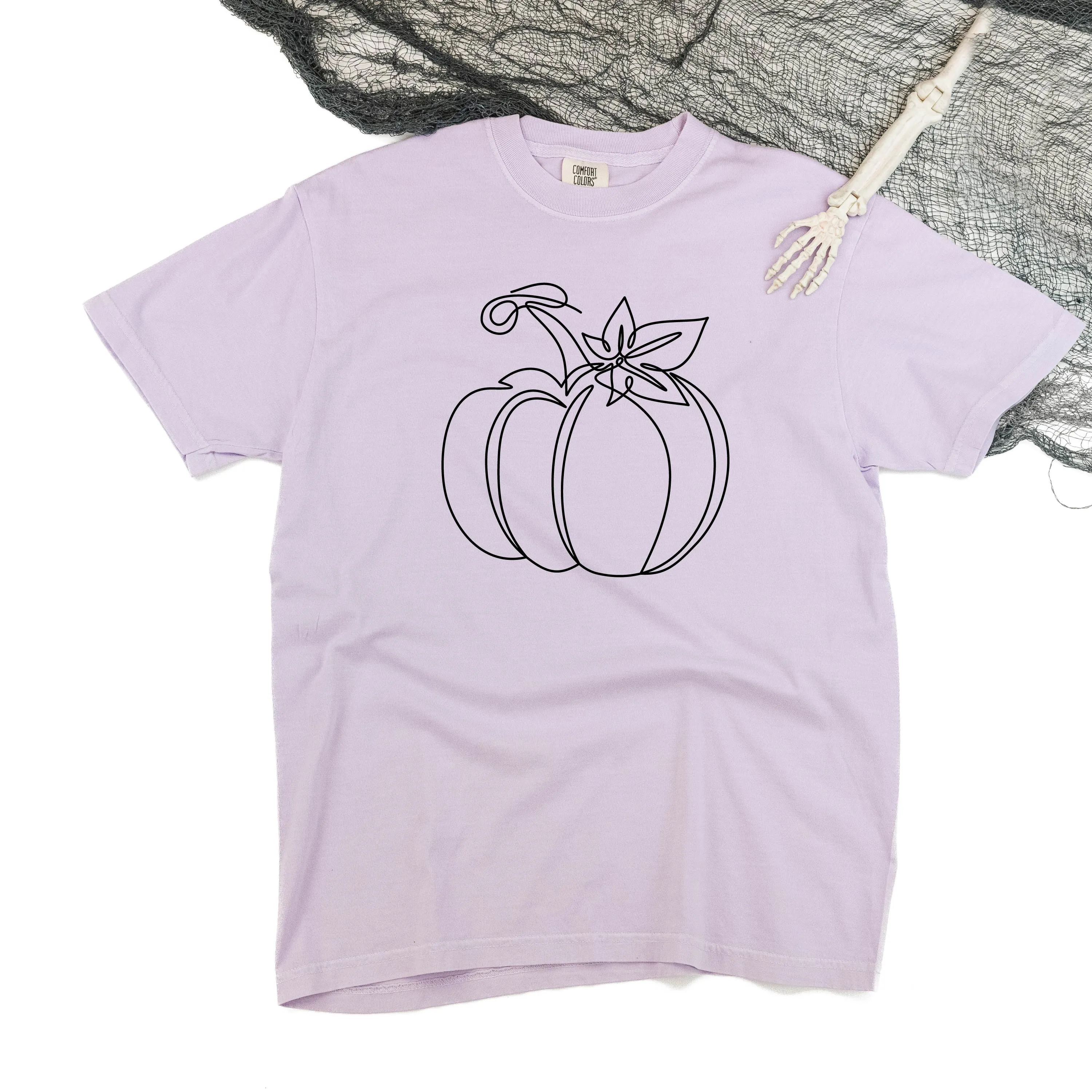 Outline Pumpkin - SHORT SLEEVE COMFORT COLORS TEE