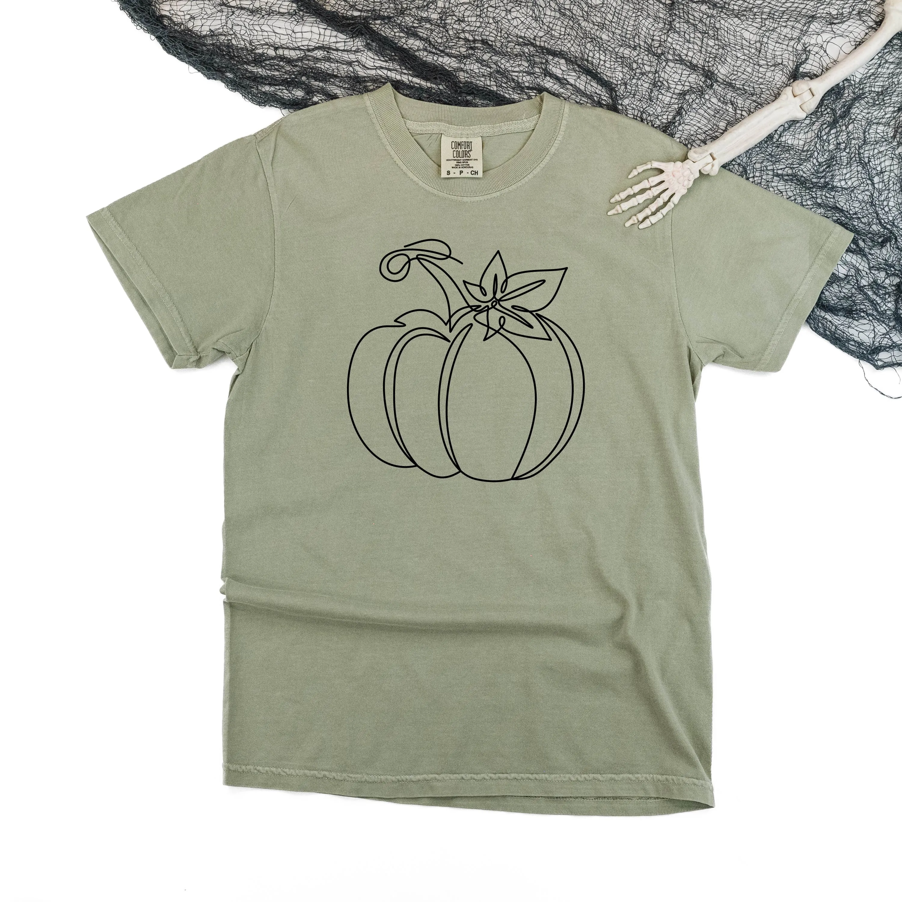 Outline Pumpkin - SHORT SLEEVE COMFORT COLORS TEE