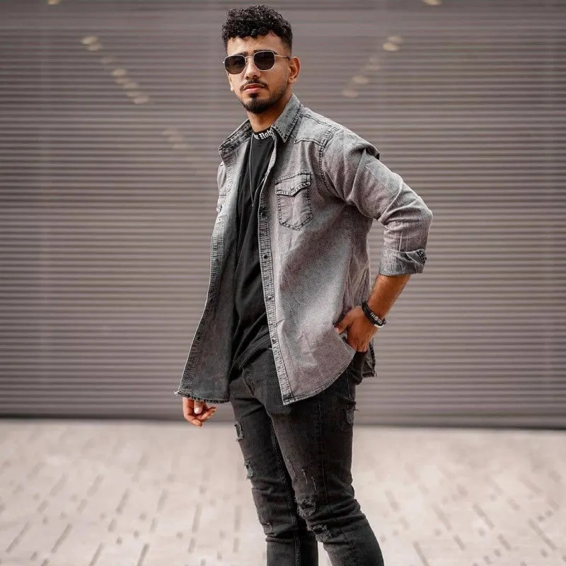 Pologize™ Denim Button-Down Shirt