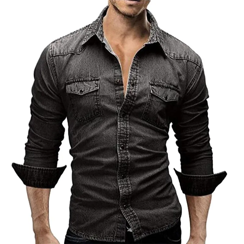 Pologize™ Denim Button-Down Shirt