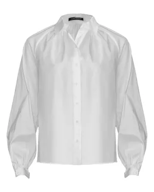 Raglan Sleeve Button Down Blouse