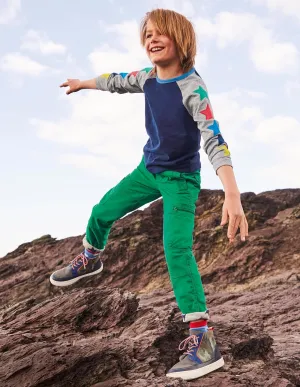 Raglan T-Shirt-Starboard Blue/Grey Marl Star