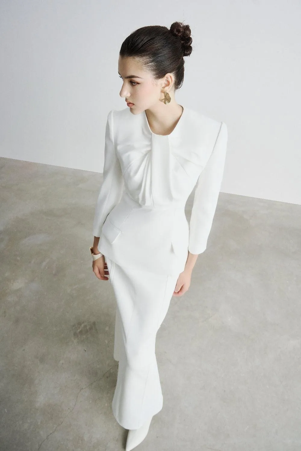Selah Sheath Round Neck Polyester Top