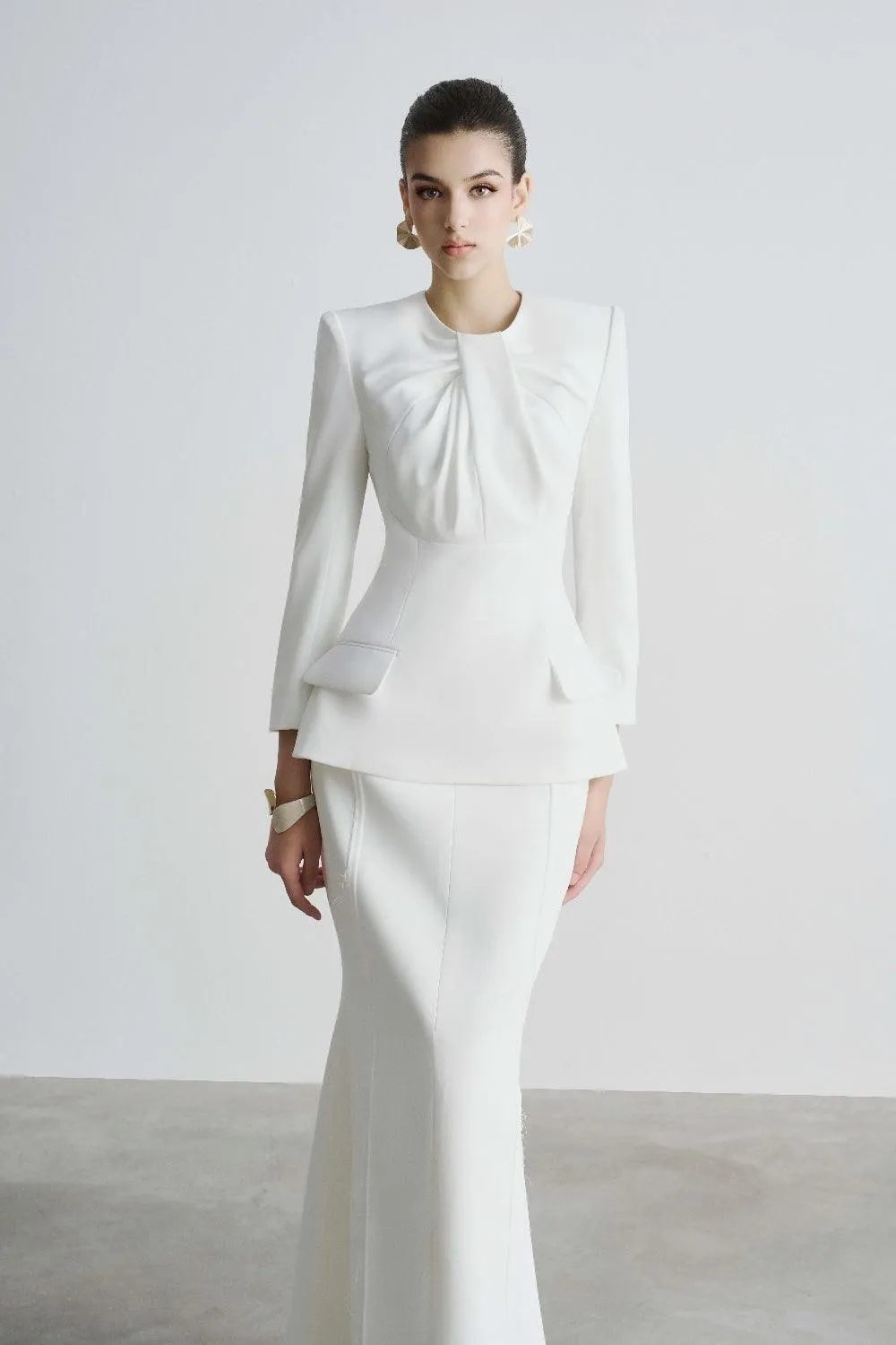 Selah Sheath Round Neck Polyester Top