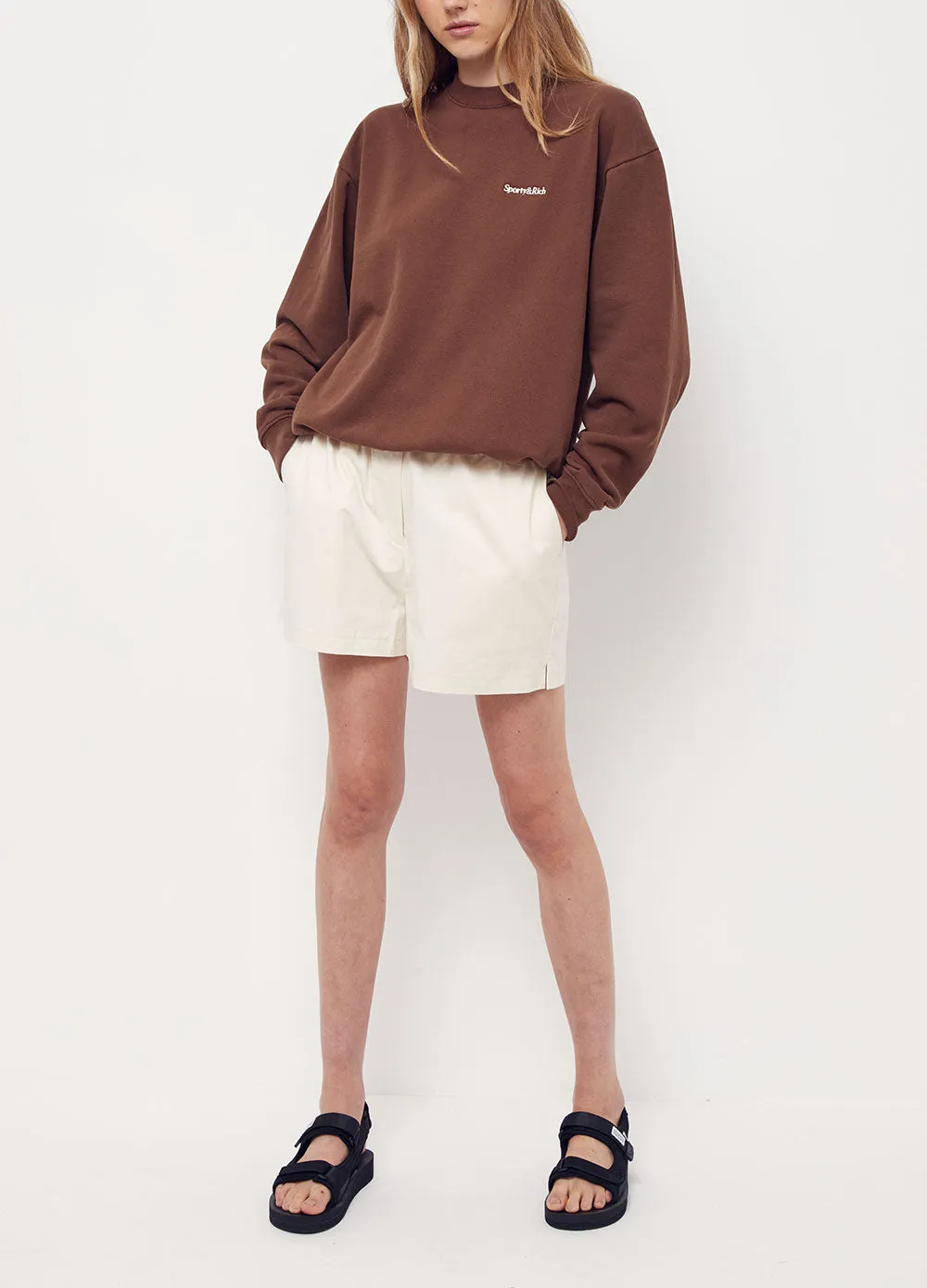 Serif Logo Crewneck Sweatshirt