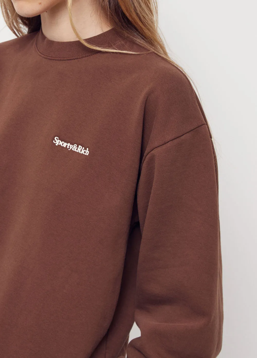 Serif Logo Crewneck Sweatshirt