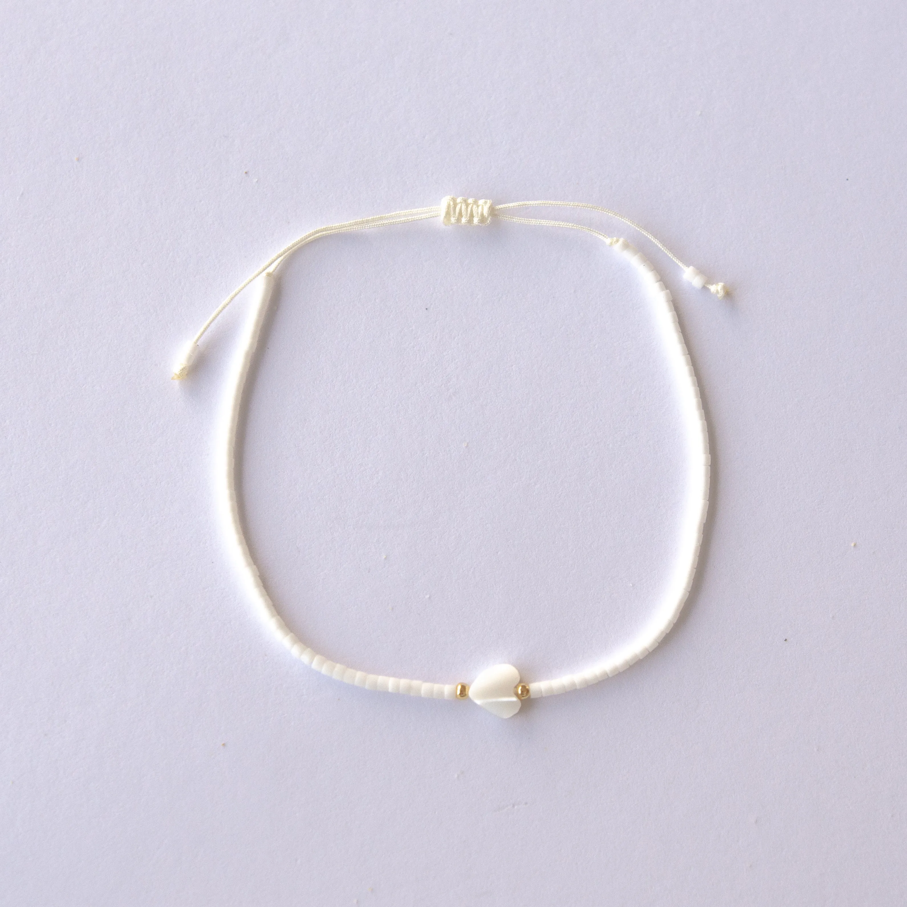 Shine Love Heart Mother of Pearl Adjustable Bracelet
