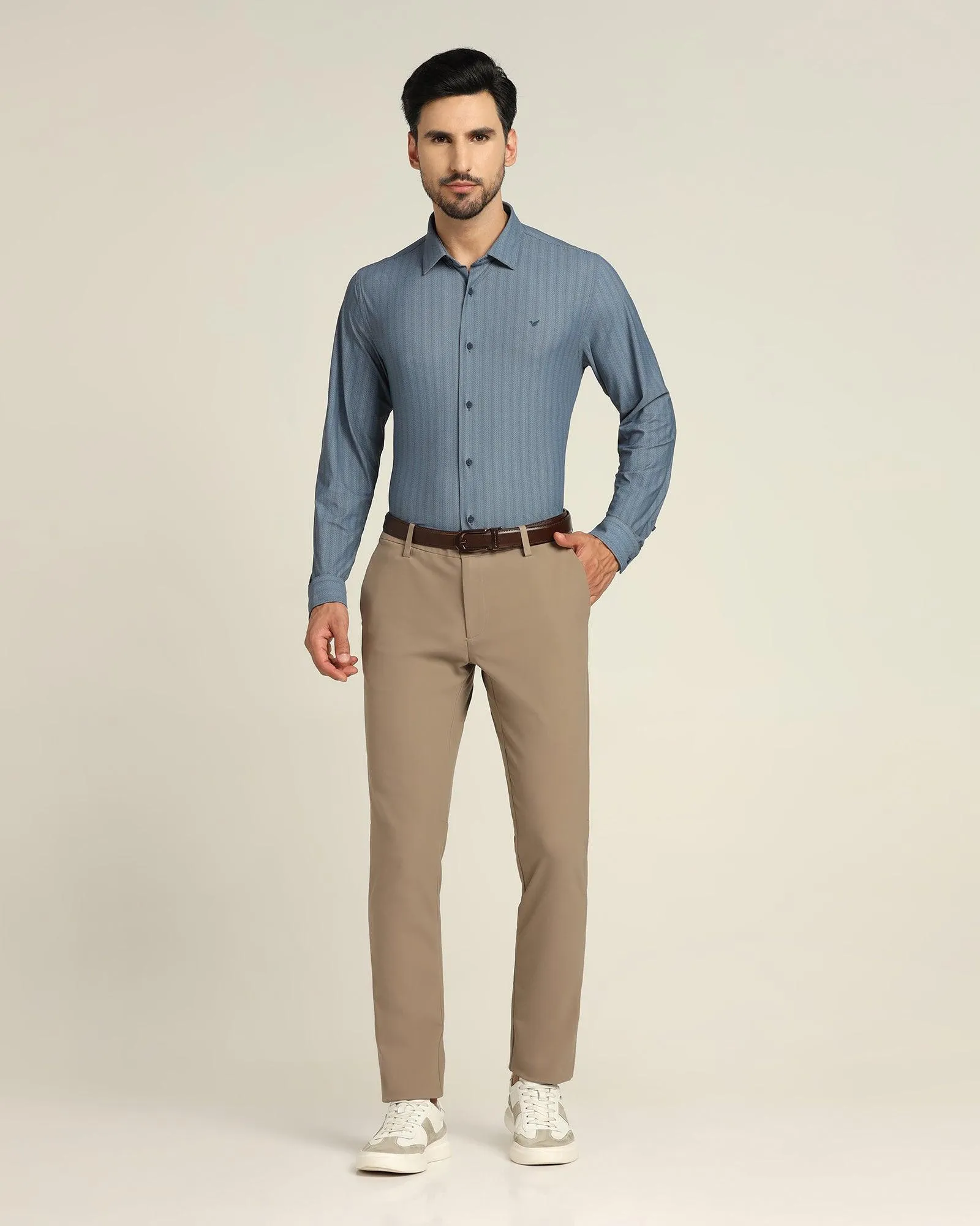TechPro Formal Navy Textured Shirt - Elliot