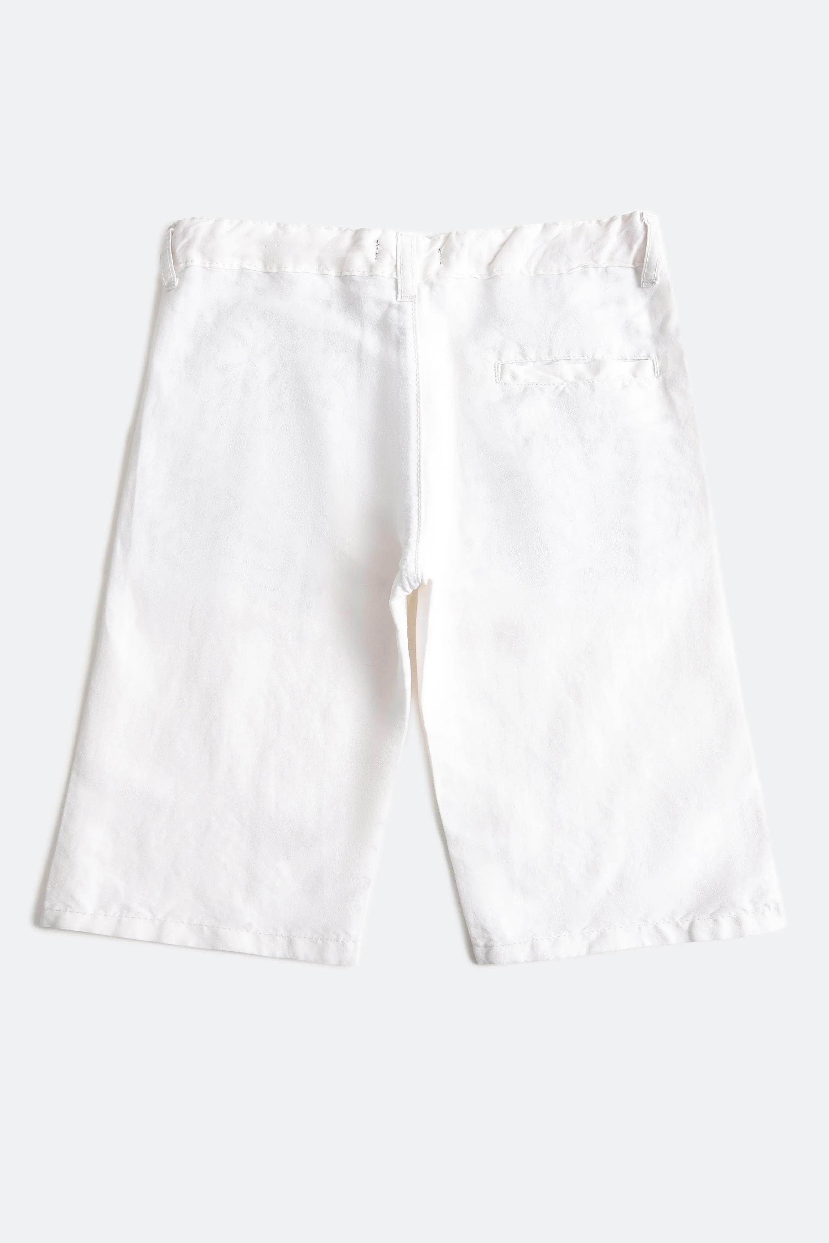 White Cotton Shorts