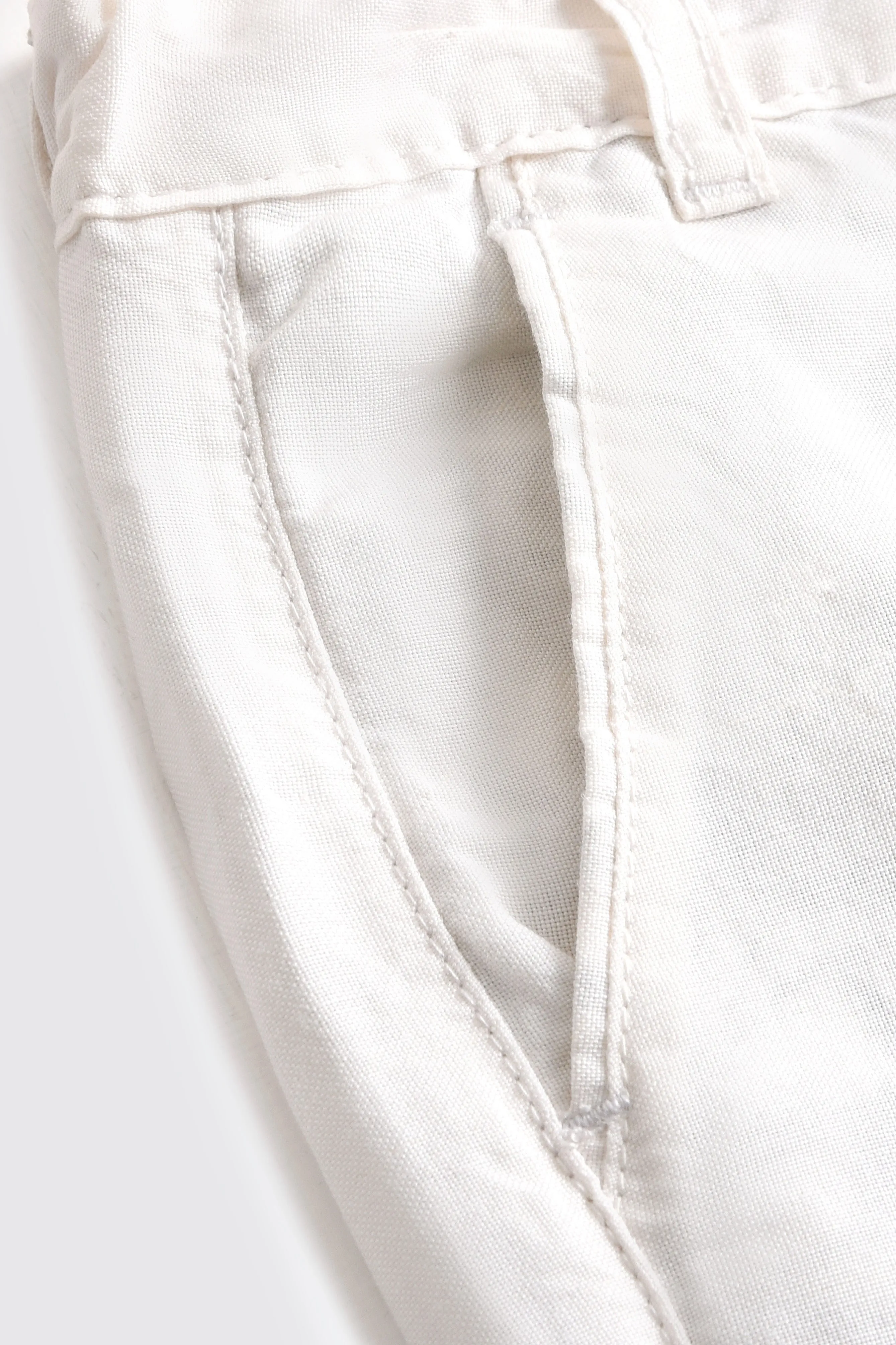 White Cotton Shorts