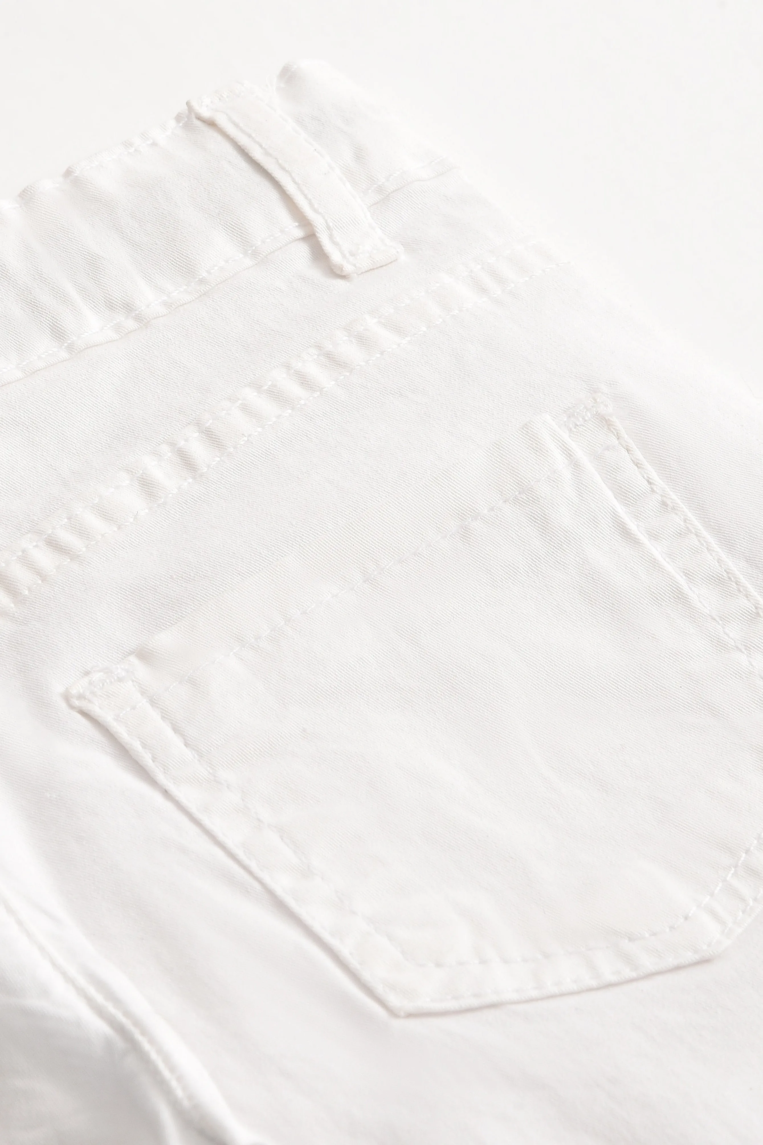 White Cotton Shorts