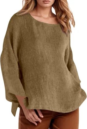 Women Buttons Cotton Linen Short Sleeve T Shirt Summer Henley Casual Plus Size Tunic Tops V-Neck Loose Tshirts