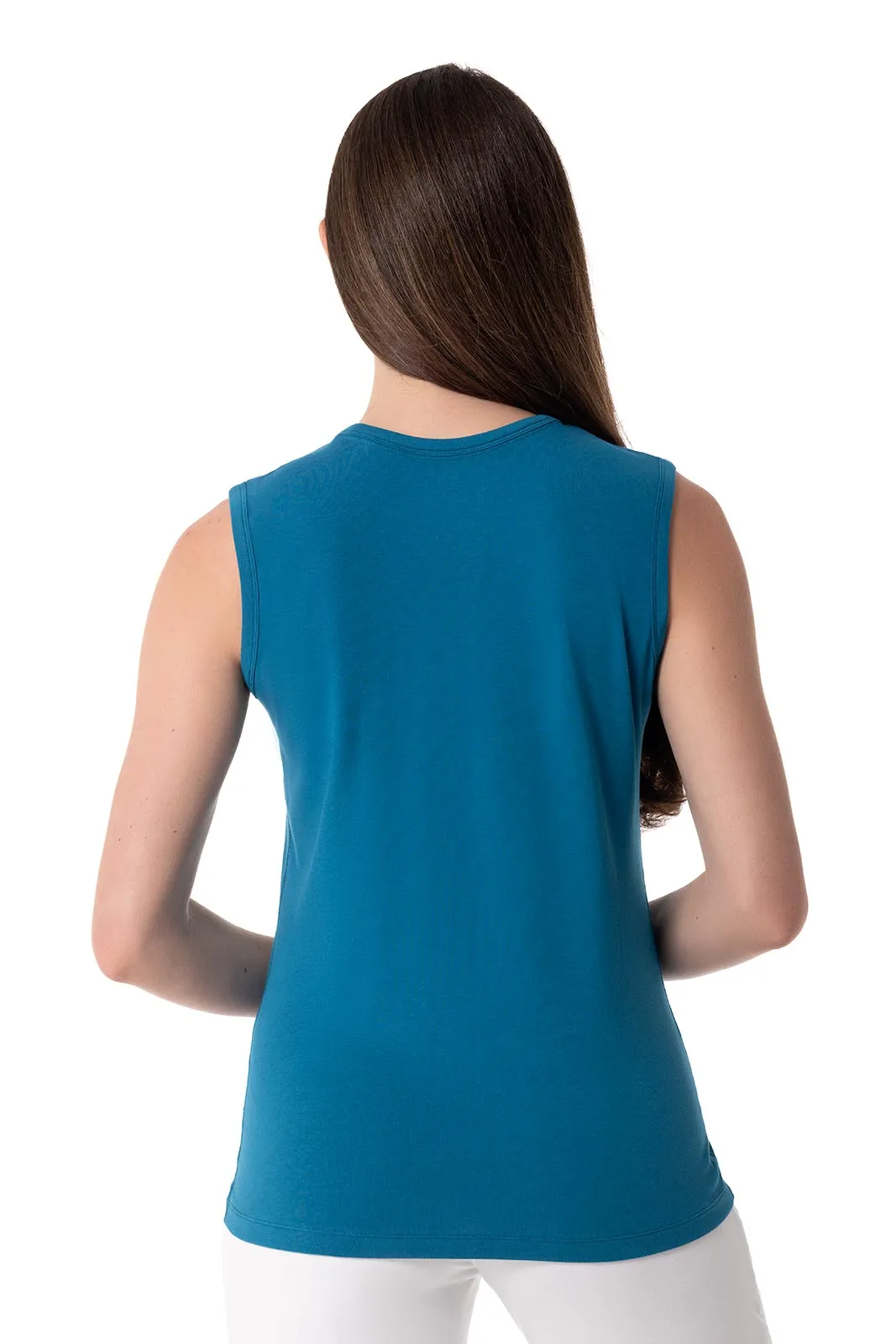 Women's LumaLeo High Neck Tank Top | Bluejay