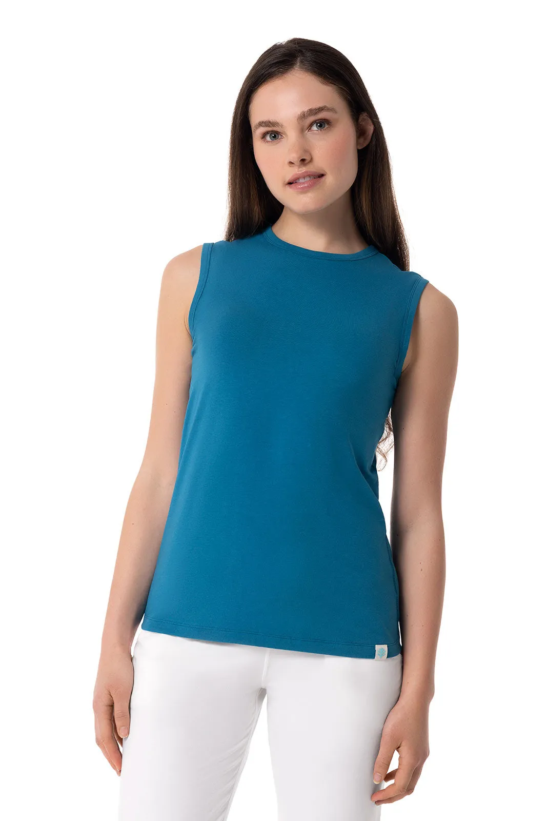 Women's LumaLeo High Neck Tank Top | Bluejay