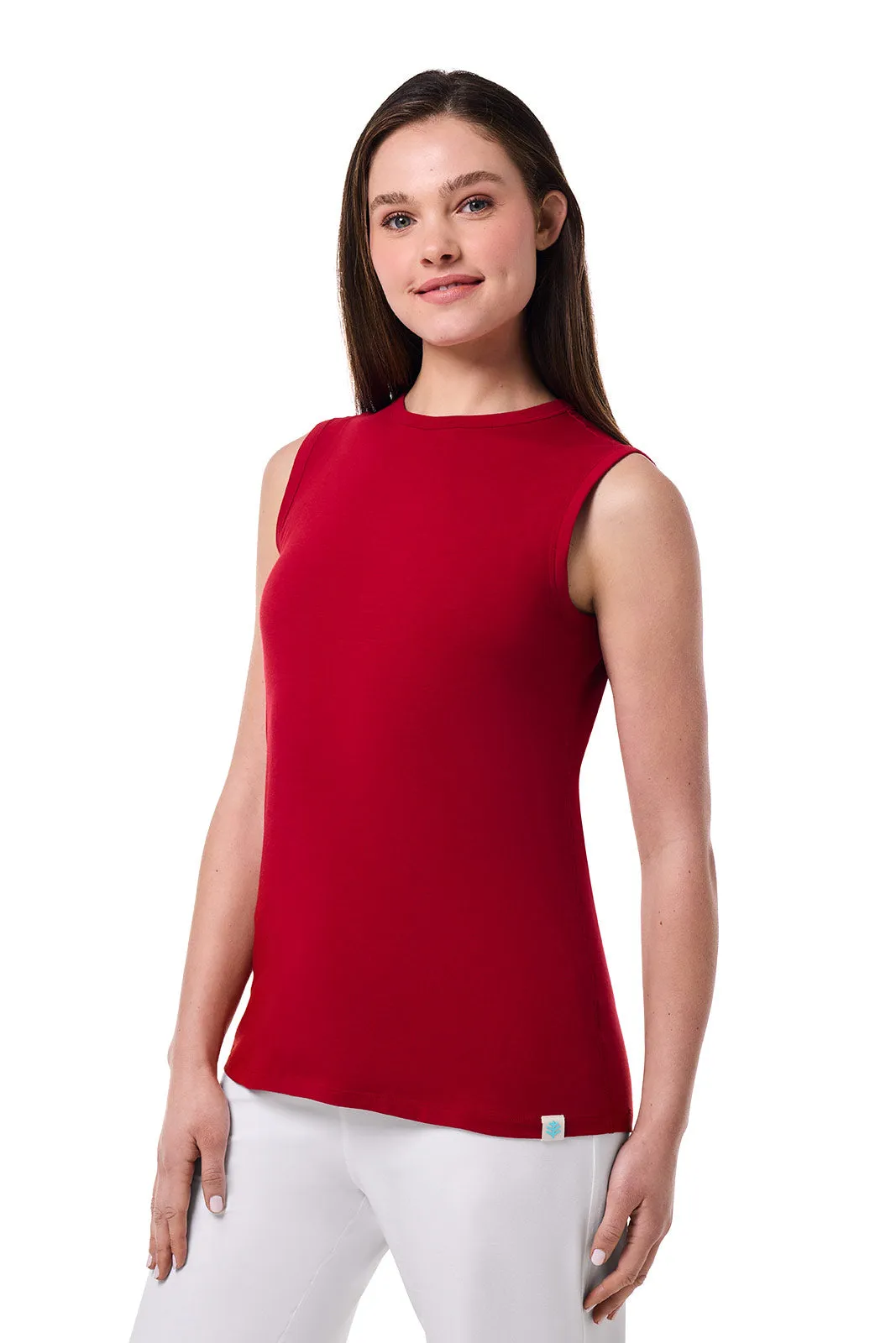 Women's LumaLeo High Neck Tank Top | Cherry
