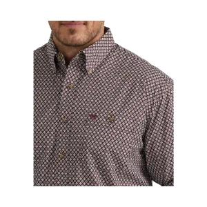 Wrangler Men's Burgundy Floral Print Shirt