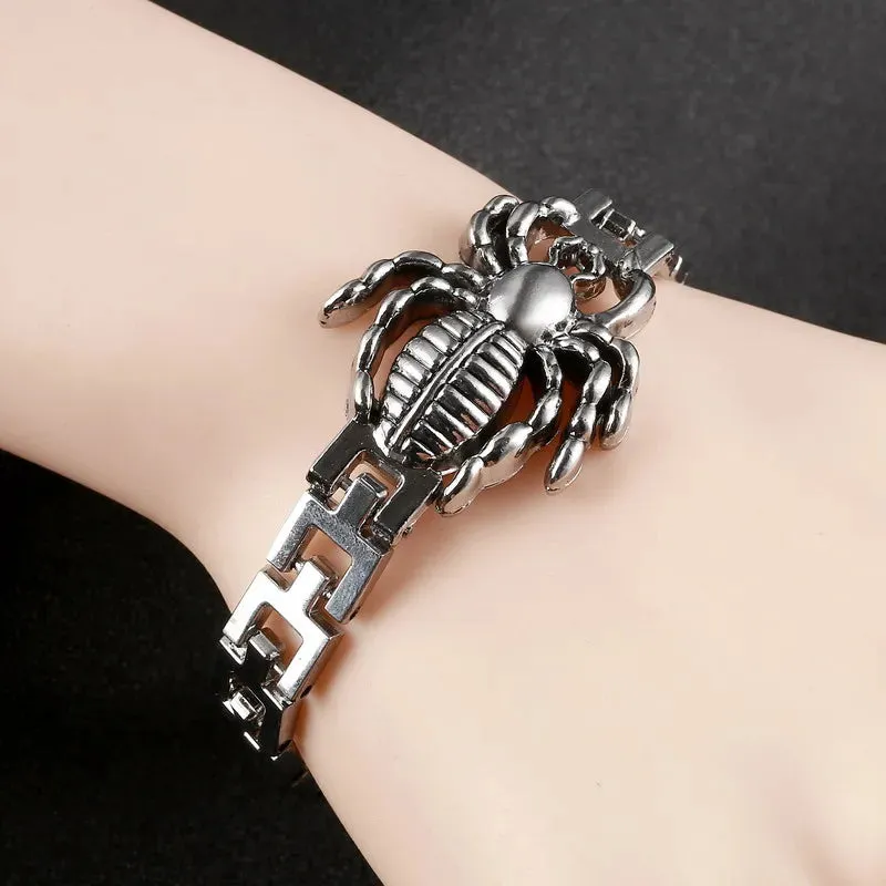 ZOSHI New Arrival Men Stainless Steel Bracelet Bangle Punk Men Jewelry Accessories Male Leopard Wolf Charm Wristband Pulseira