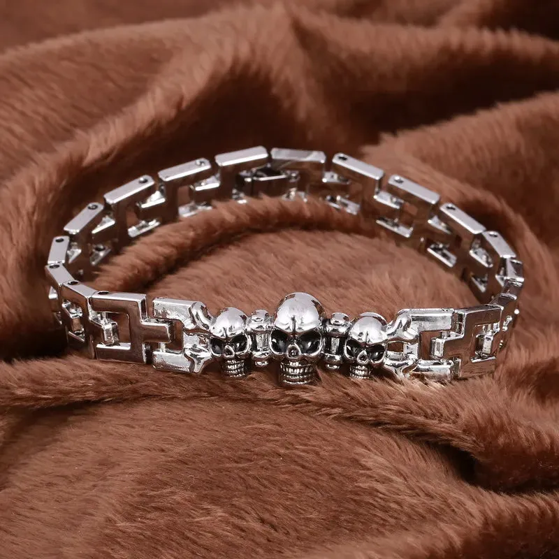 ZOSHI New Arrival Men Stainless Steel Bracelet Bangle Punk Men Jewelry Accessories Male Leopard Wolf Charm Wristband Pulseira
