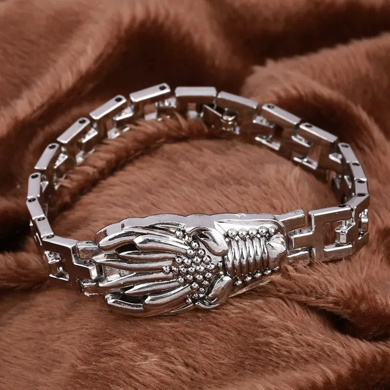 ZOSHI New Arrival Men Stainless Steel Bracelet Bangle Punk Men Jewelry Accessories Male Leopard Wolf Charm Wristband Pulseira
