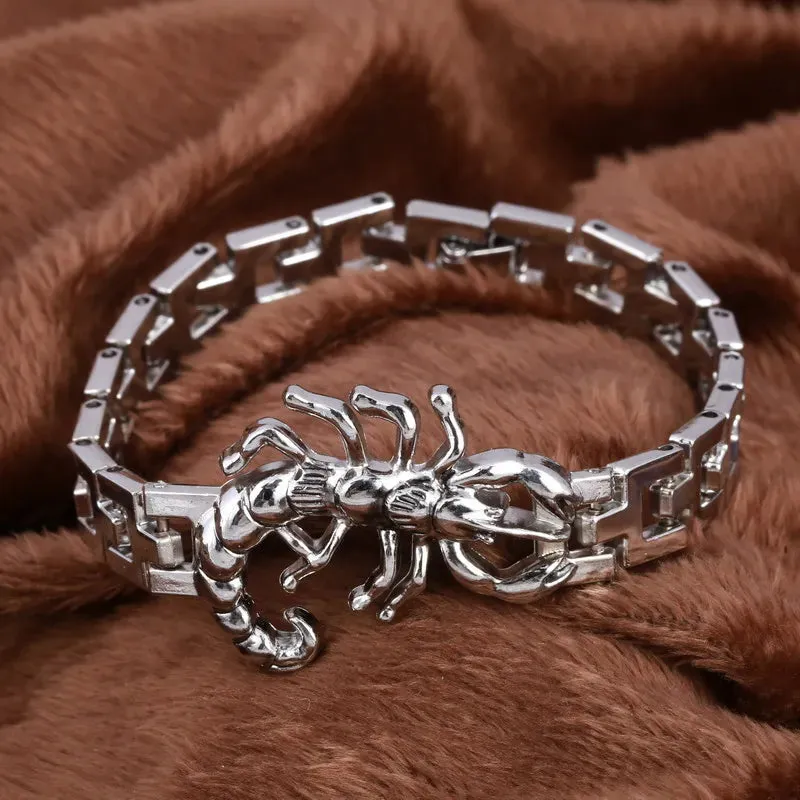 ZOSHI New Arrival Men Stainless Steel Bracelet Bangle Punk Men Jewelry Accessories Male Leopard Wolf Charm Wristband Pulseira