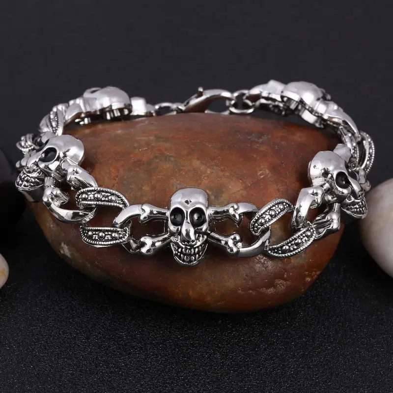 ZOSHI New Arrival Men Stainless Steel Bracelet Bangle Punk Men Jewelry Accessories Male Leopard Wolf Charm Wristband Pulseira