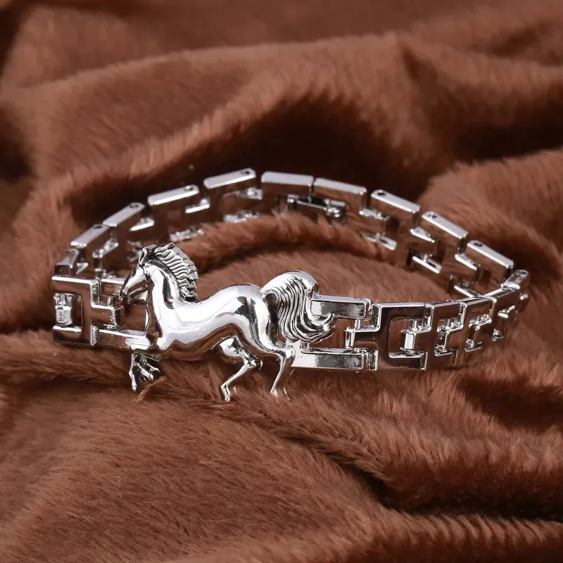 ZOSHI New Arrival Men Stainless Steel Bracelet Bangle Punk Men Jewelry Accessories Male Leopard Wolf Charm Wristband Pulseira
