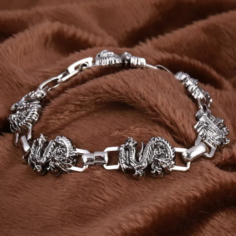 ZOSHI New Arrival Men Stainless Steel Bracelet Bangle Punk Men Jewelry Accessories Male Leopard Wolf Charm Wristband Pulseira